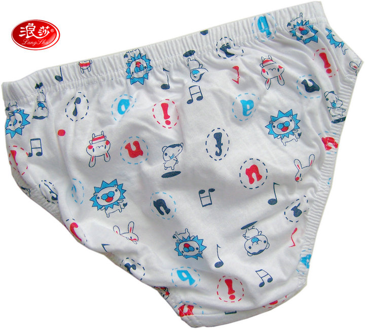 浪莎 女童纯棉舒适印花三角裤 女学生儿童全棉内裤L6558 4条包邮 - 图0