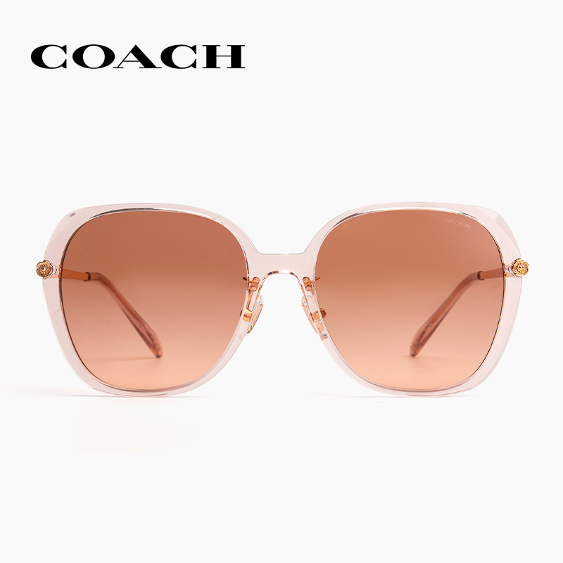 COACH蔻驰时尚板材透明茶色太阳镜女HC8403优雅舒适防紫外线墨镜 - 图3