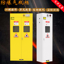 Laboratory Full Steel Explosion Protection Cabinet Gas Bottle Cabinet Thickened Single Bottle Double Bottle Three Bottles Intelligent Probing Hazardous Gas Storage Cabinet