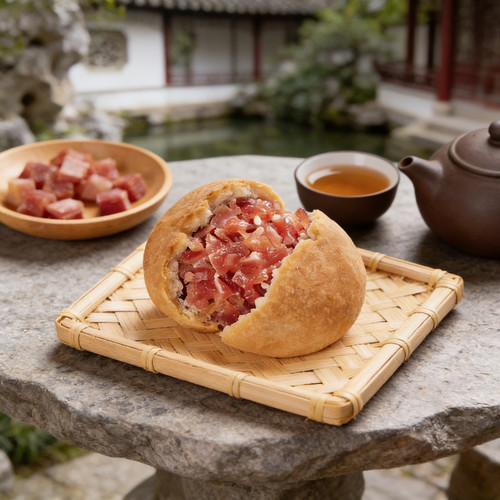 云腿月饼云南特产老式火腿饼滇式酥皮多口味散装送礼金兰世家 - 图0