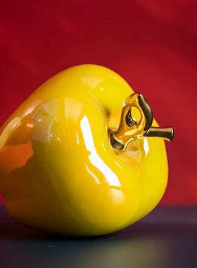 2025新款苹果摆件水果办公桌面车载摆件工艺品家用家居装饰品陶瓷