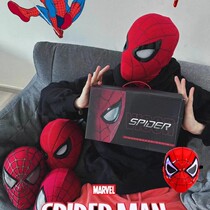 Christmas children dress up as Spider-Man headgear can blink fully automatic face mask Miles helmet mask electric man