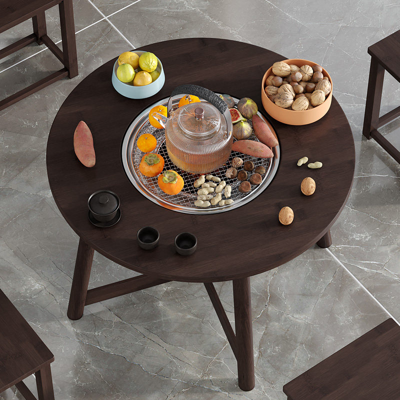 围炉煮茶桌子烤火炉套装户外烧烤炉冬天围炉桌家用烧烤架碳炉全套,淘宝优惠券,粉丝福利购,淘宝优惠卷