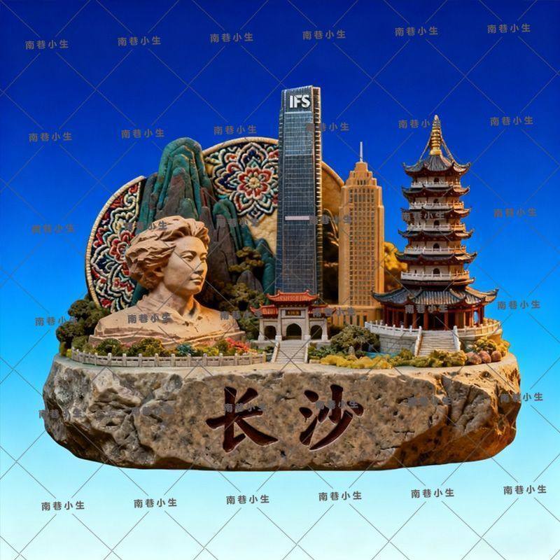 【湖南长沙】金属浮雕立体冰箱贴橘子洲旅游景点文创创意伴手礼物,淘宝优惠券,粉丝福利购,淘宝优惠卷