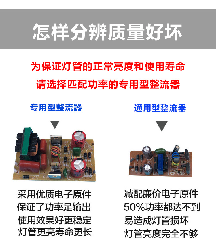 荧光灯电子镇流器 H管整流器T5/T6环形灯管2D蝶形22w/32w/40w/55w - 图0