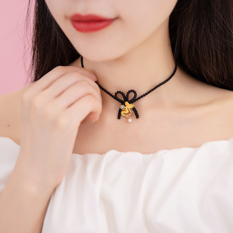 人鱼公主 兴隆黄金3d硬金足金999美人鱼吊坠女款人鱼公主黄金镶嵌珍珠挂坠 图片价格品牌报价 原仓数据