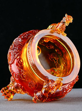 琉璃鼎桌面摆件高端礼品