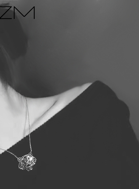 老虎头项链纯银生肖本命年情侣款高级潮牌锁骨链新款男女圣诞礼物