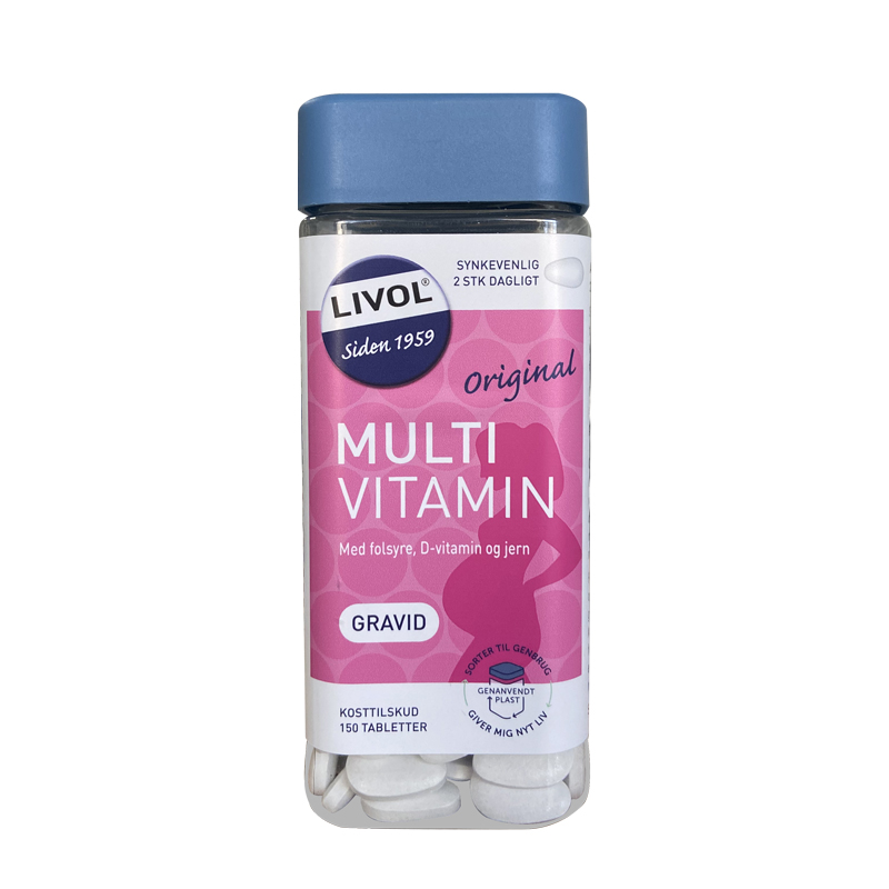 丹麦进口 Livol孕期多种复合维生素矿物质片孕妇高叶酸150粒/瓶 - 图3