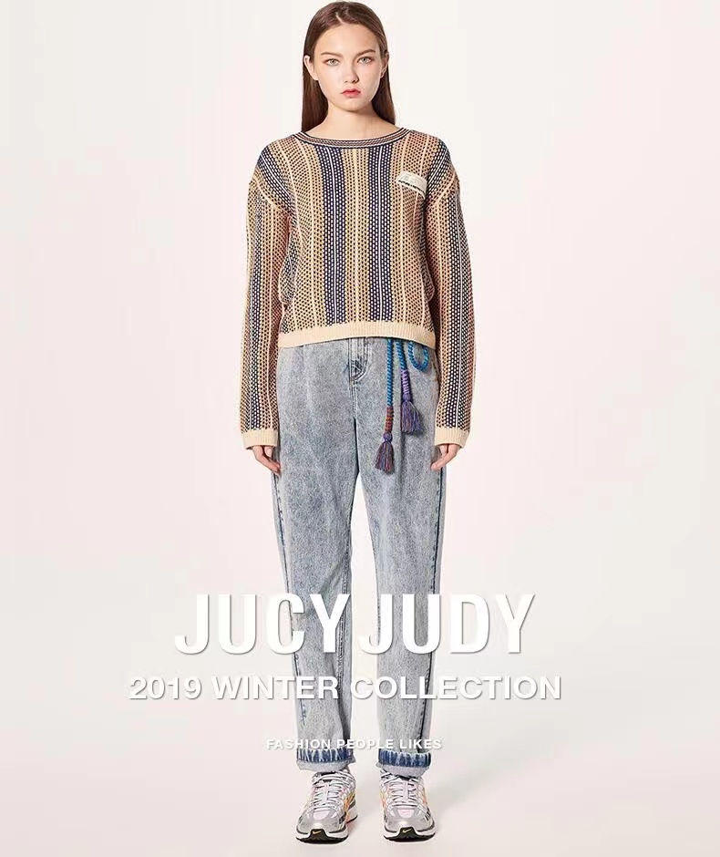 现货 JUCYJUDY专柜正品2019年冬季新款女士针织衫JTKT721E-598-图1