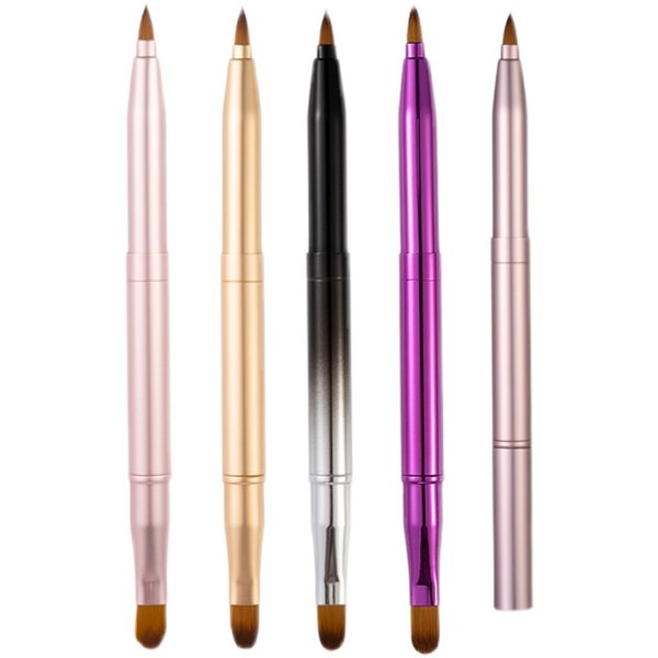 化妆师专用双头唇刷口红笔刷小化妆刷伸缩便携唇笔刷唇笔唇线笔女 牌子网