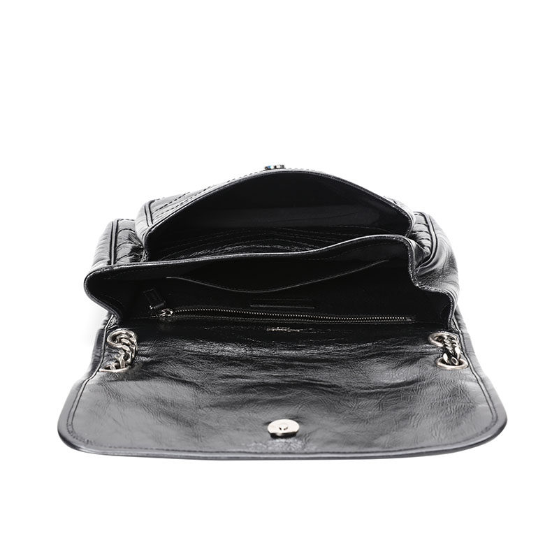 ysl /圣罗兰niki复古褶皱单肩包 LAMAVO女士包袋