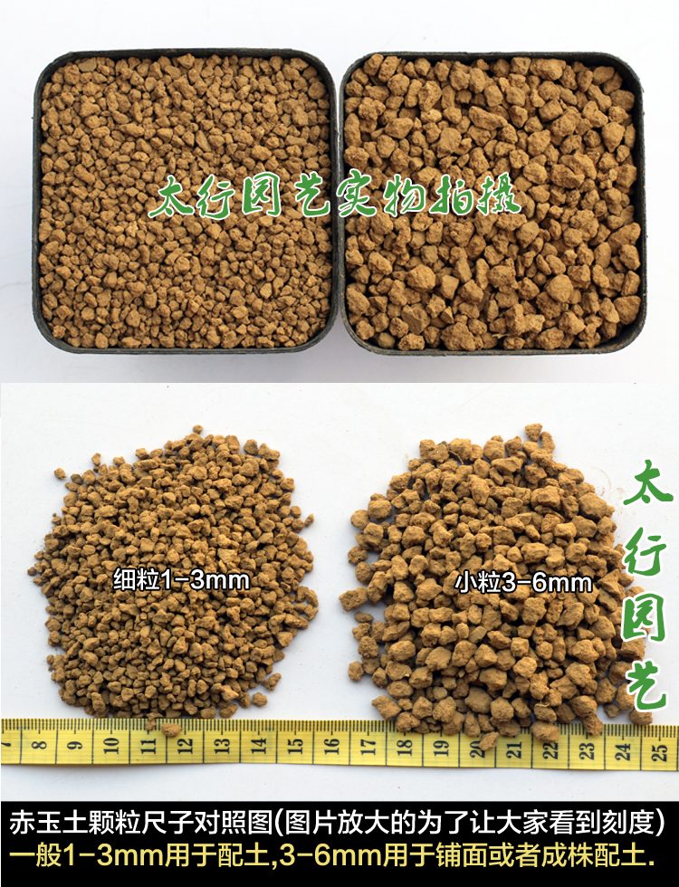 硬质三本线赤玉土颗粒日本进口赤玉多肉种植铺面石黄缘爬宠垫材土 - 图2