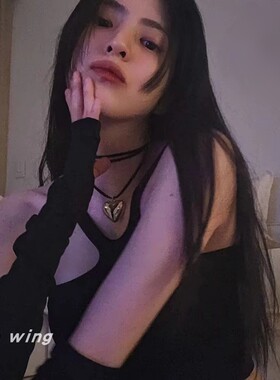 树脂女fever同款爱心吊坠项链