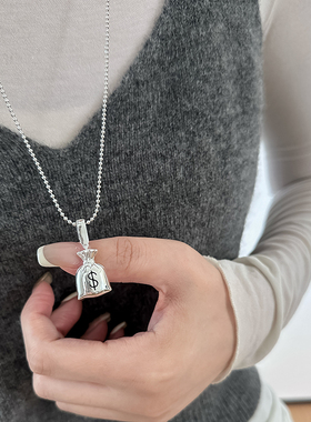 金属钱袋子女高级感项链