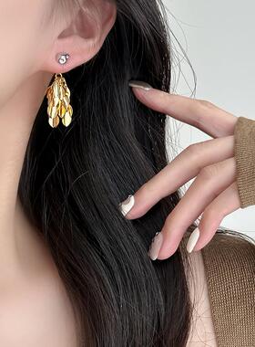欧美风金属女流苏高级感耳环
