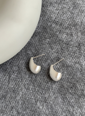 冷淡风金属女拉丝高级感耳环