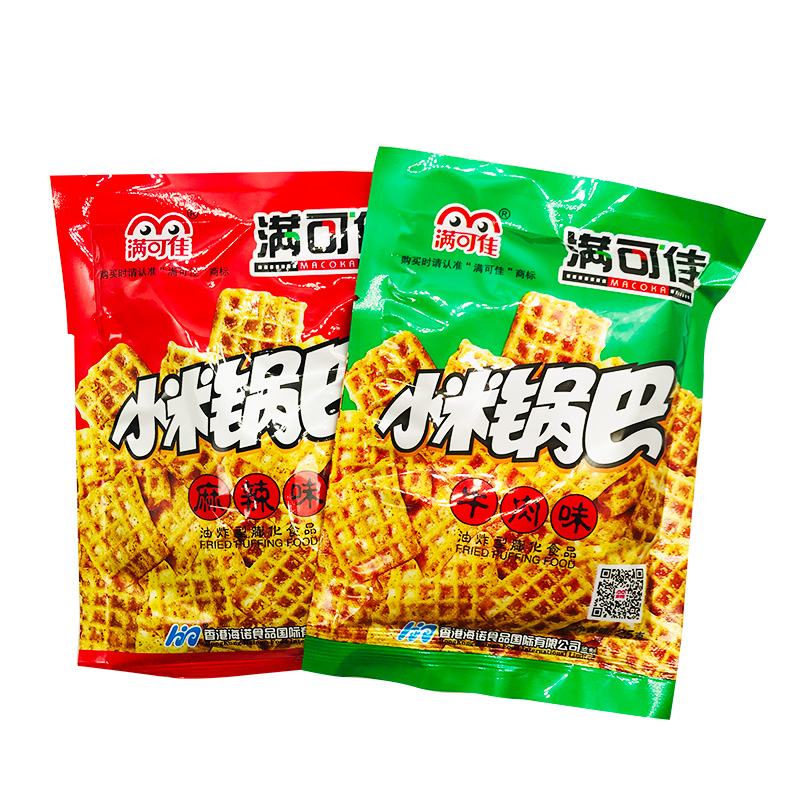 童年记忆零食小吃小米锅巴膨化食品麻辣味牛肉味约18克经典锅巴包 - 图1