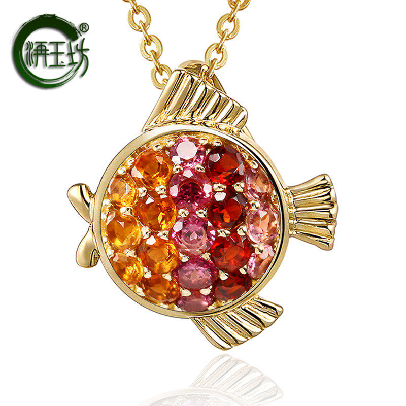 洅玉坊新款12星座双鱼座天然珠宝 洅玉坊项坠/吊坠