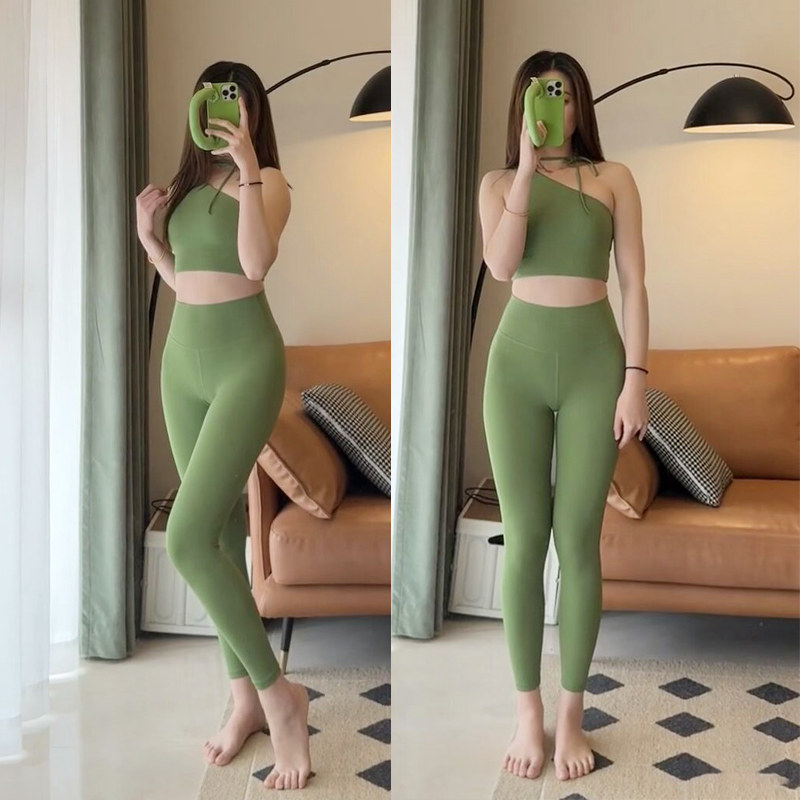 绿色瑜伽服绝美高级感运动内衣套装性感修身跑步健身上衣2025新款,淘宝优惠券,粉丝福利购,淘宝优惠卷