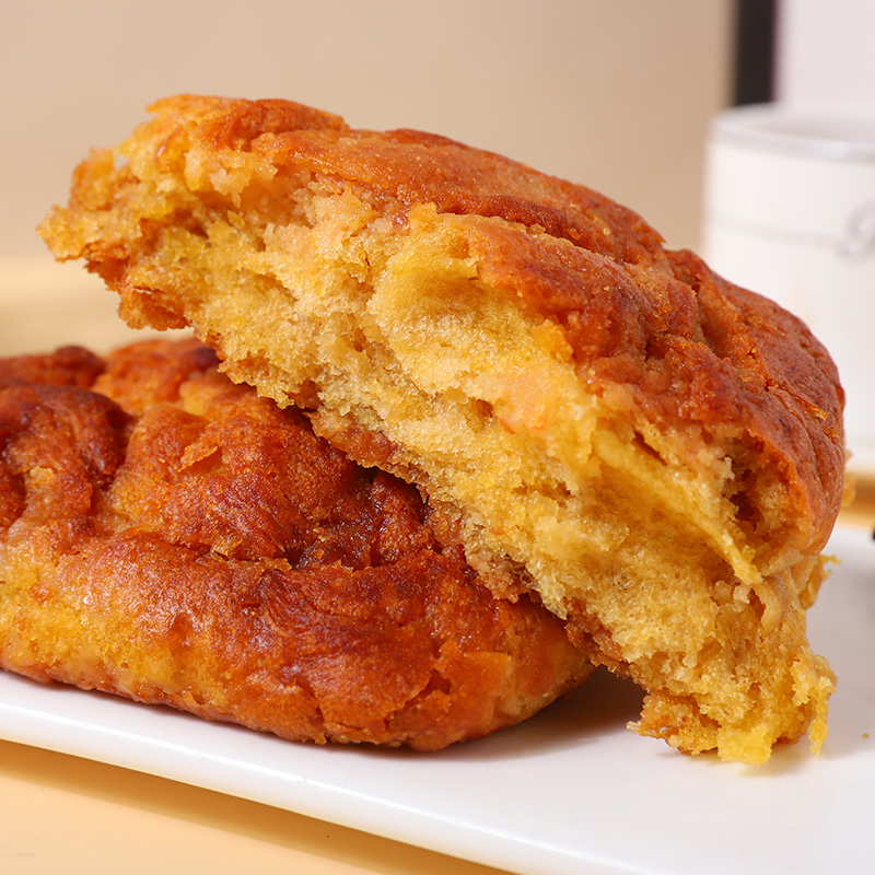 早餐饼子花脸酥软面饼内蒙古软面饼传统手工玫瑰红枣红糖饼糕点心