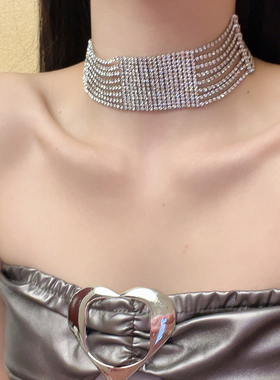 多层满钻秋冬高级感choker轻奢