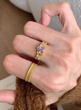 小红书同款紫荆花戒指2025年新款