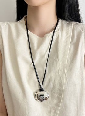 月光宝盒吊坠长款项链女韩国轻奢