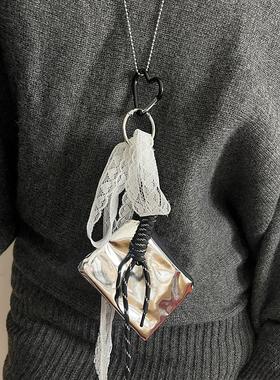 可拆卸零钱包装饰钥匙扣项链小众