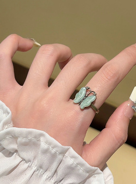 中式复古vintage戒指做旧高级感