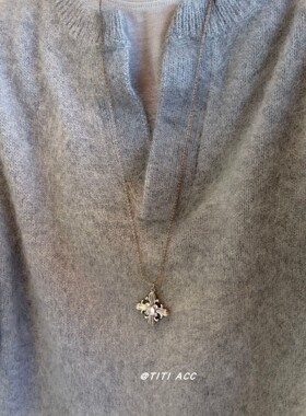 法式珍珠项链女款气质百搭素链