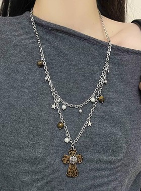 韩系复古相机台球流苏项链女2025新款小众设计感毛衣链秋冬颈饰潮