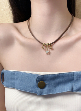 美拉德风甜辣复古皮质双层choker