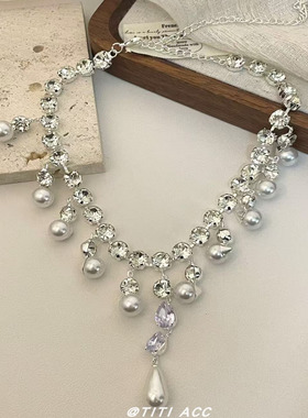 钻石流苏项链女轻奢高级感颈链