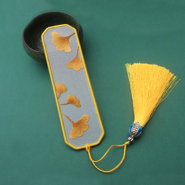 Su embroidery ສໍາເລັດຮູບ DIY bookmark ແບບວັດຖຸບູຮານ