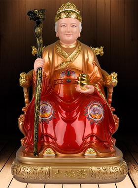 树脂摆件家用土地公土地婆