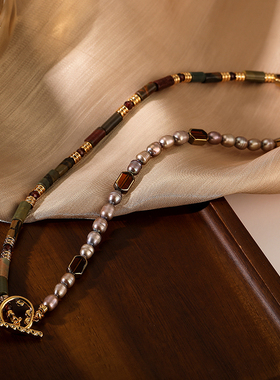 Simple Love Acc私家  二梦三青纪念碑谷原创小众棕色天然石珍珠