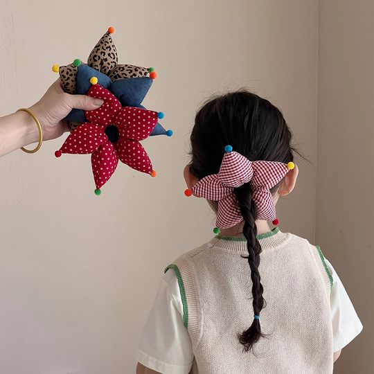 儿童发圈女童可爱波点星星发绳小女孩扎马尾头绳女宝宝丸子头发饰