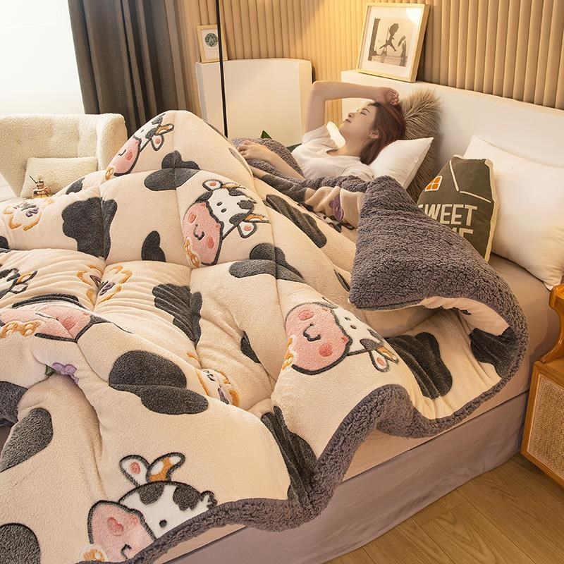 Blanket Quilt wint Double sided warm Extra ick flannel - 图2