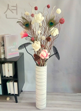 客厅落地装饰花干枝叶脉花插花居家新房室内装饰摆设花束套装包邮
