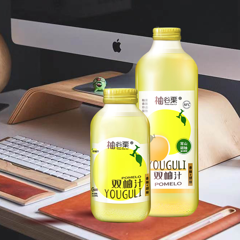 柚谷栗双柚汁胡柚香柚复合果汁饮料310ml*15瓶装常山柚子汁0脂1L - 图2