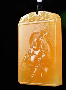 印尼金田黄金冻石挂件