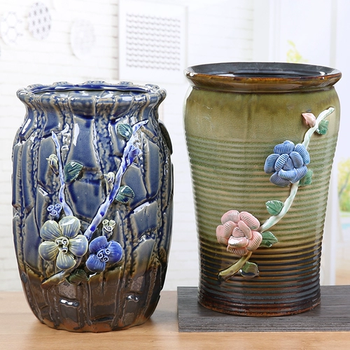 Плохой цветочный горшок высокий старый свай Специальное предложение, творческий ретро -ретро, ​​крупноваленное керамическое, дышащее керамическое керамическое мясо бассейн