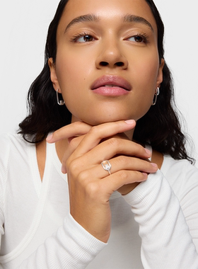 CAMILLE系列925银小熊镂空戒指