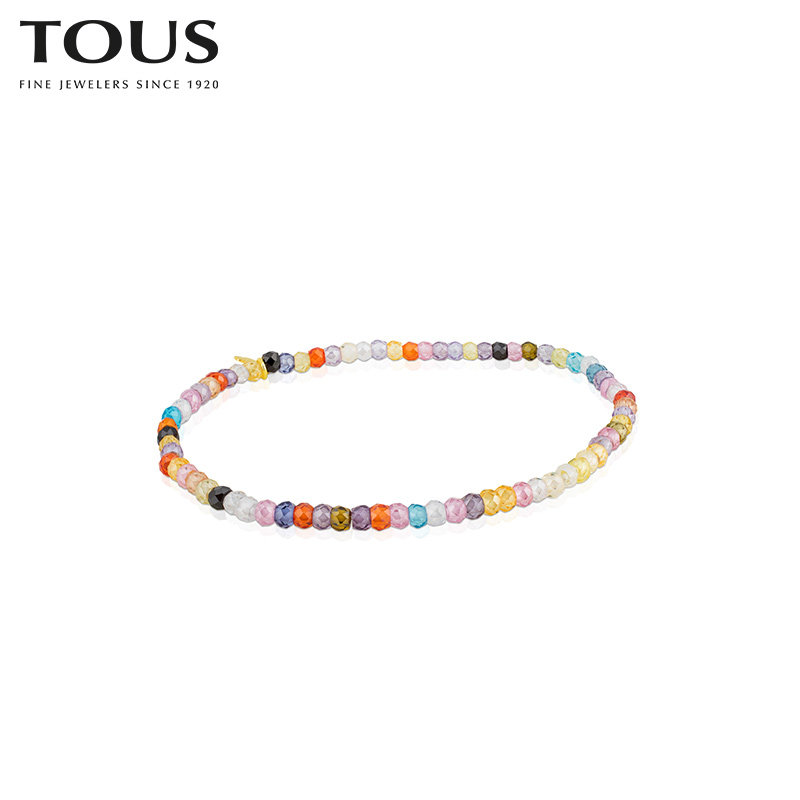 tous /桃丝熊彩色串珠女生天然手链 TOUS桃丝熊手链