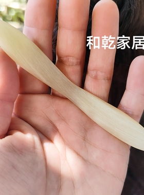 和乾双尖发簪羊角小蛮腰反扣式天然牛角古风翘弯民族风盘发饰国风