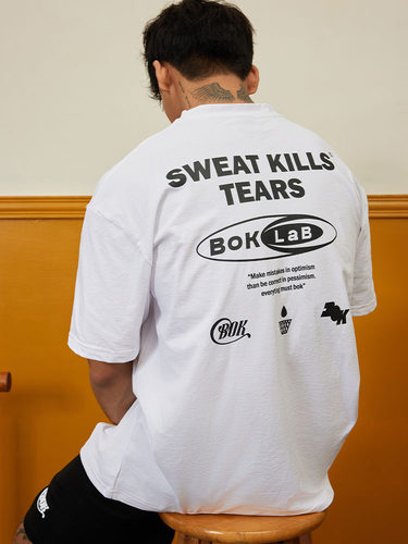 BOK夏季新款美式篮球运动短袖男速干透气健身训练t恤投篮服宽松-图2
