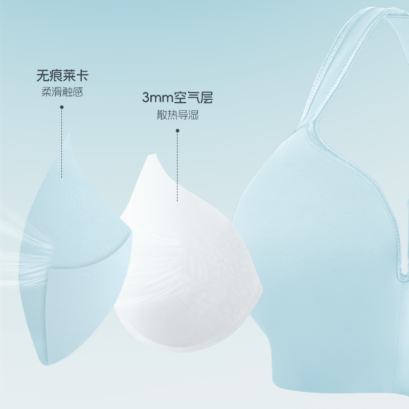 倾慕艺生大码无痕聚拢内衣女胖mm防下垂收副乳全罩杯薄款文胸上托