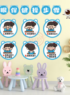 幼儿园保护眼睛爱护身体耳朵墙贴
