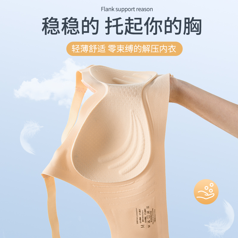 2024新款无痕内衣女士小胸聚拢夏季薄款固定杯收副乳防下垂文胸罩,淘宝优惠券,粉丝福利购,淘宝优惠卷